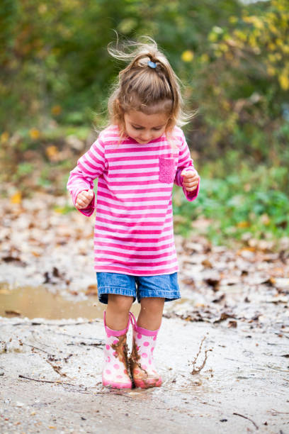 istock little girl playing in poddle 1199658440