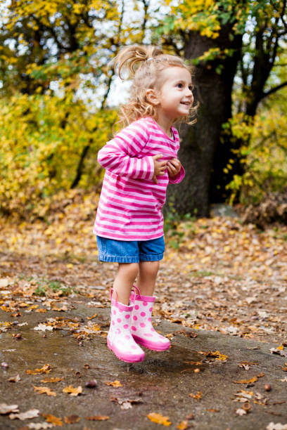 istock little girl playing in poddle 1199660105