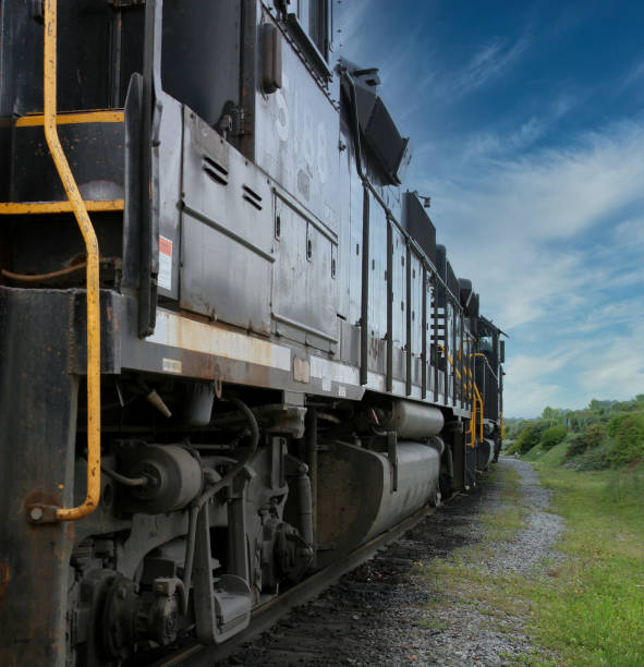istock Side of Black Locomotive 1199660359