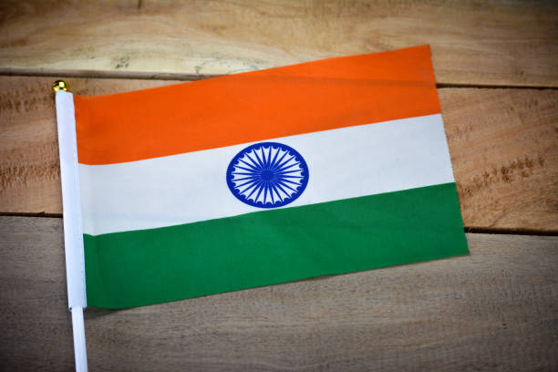 istock India flag on old wooden background 1199660937