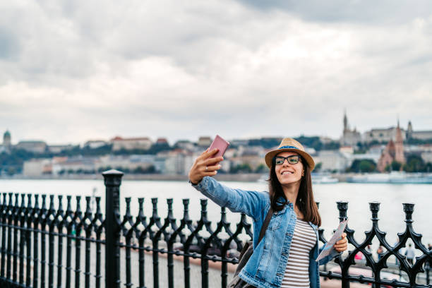 istock Selfies at Danube riverbank 1199661071