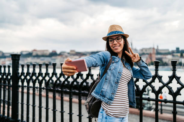 istock Selfies at Danube riverbank 1199661098