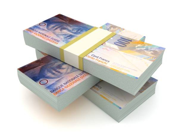 istock Swiss franc money stack finance banking 1199663126