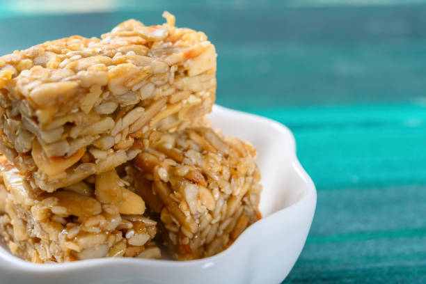 istock sweet rice puffs block on a dish 1199664685