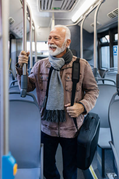 istock Senior Man in the Bus 1199665432