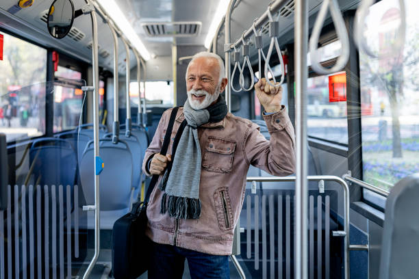 istock Senior Man in the Bus 1199665987