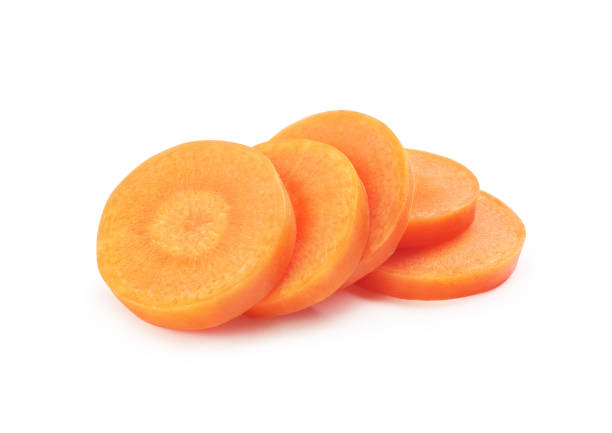 istock sliced fresh carrot slices on a white background 1199667825