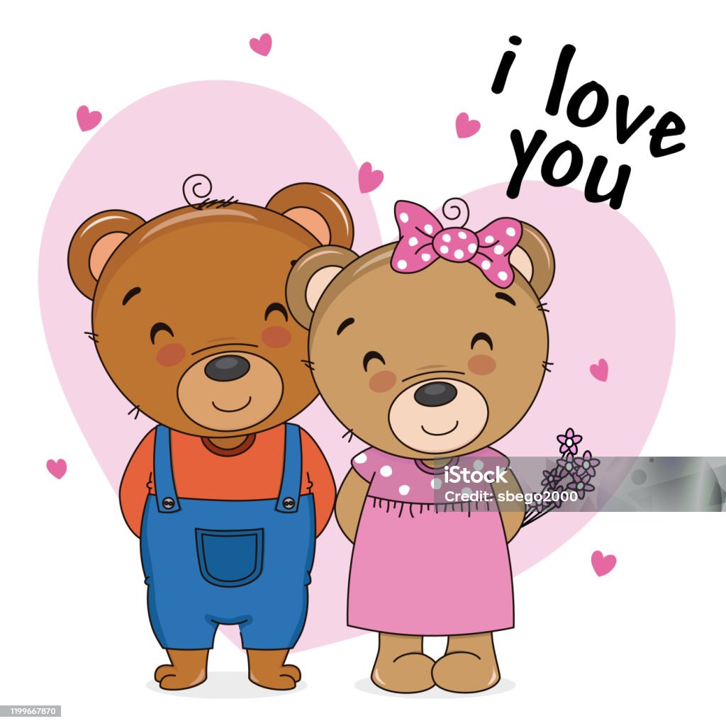 Ilustración de Dos Osos Enamorados De Los Corazones En El Fondo y más Vectores Libres de Derechos de Alegre - Alegre, Amor, Animal - iStock Ilustración de Dos Osos Enamorados De Los Corazones En El Fondo y más Vectores Libres de Derechos de Alegre - Alegre, Amor, Animal - iStock