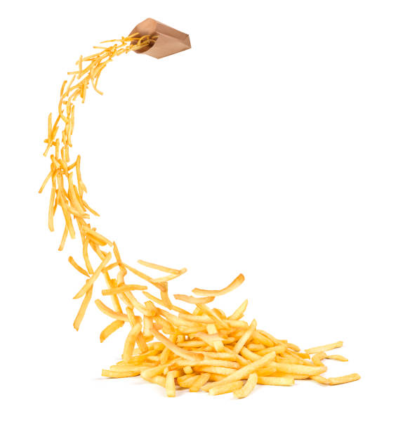 French fries isolated on a white background