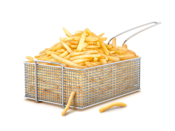 istock French fries in a basket  on a white background 1199668107