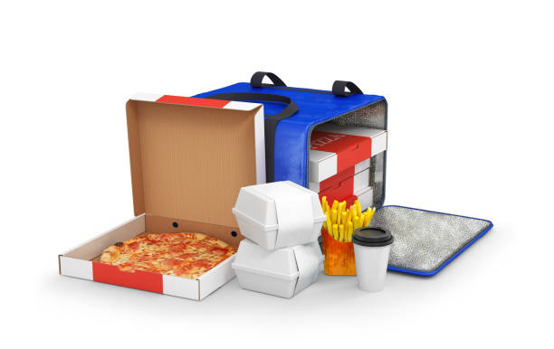 istock food delivery, pizza delivery, 3d illustration 1199668454