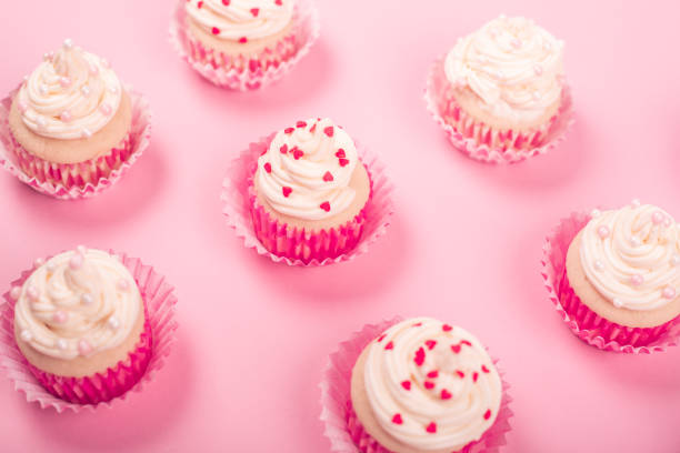 Valentine day love cupcakes