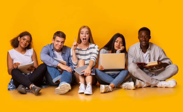 istock Group of students studying for university exams 1199671584