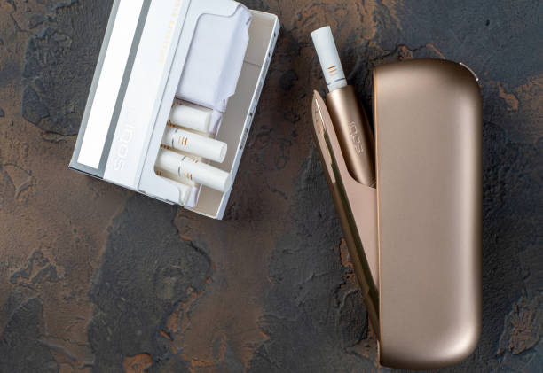 January 15 2020 Monchegorsk Russia Gold Iqos Electronic Cigarette
