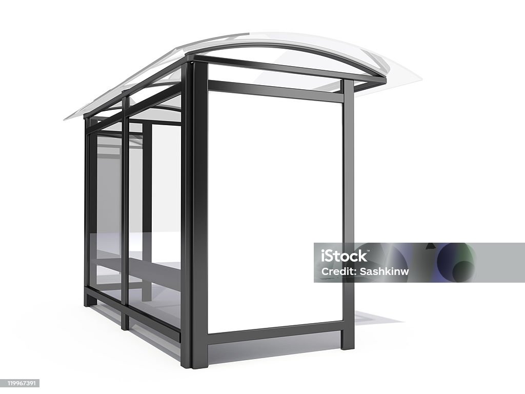 버스 정류장 게시판 - 3d 렌더링 - 로열티 프리 버스 정류장-건축물 스톡 사진
