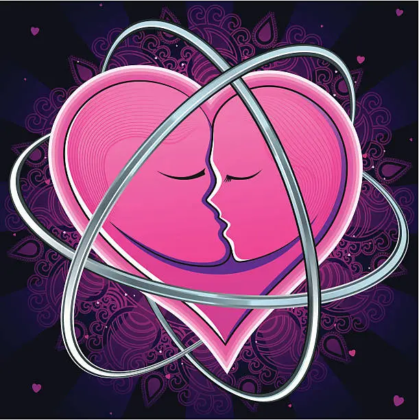 Vector illustration of Valentine's Card