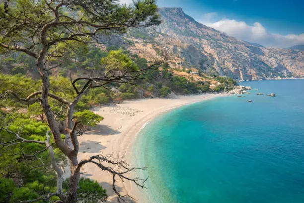 Beautiful Apella beach on Karpathos island,Greece