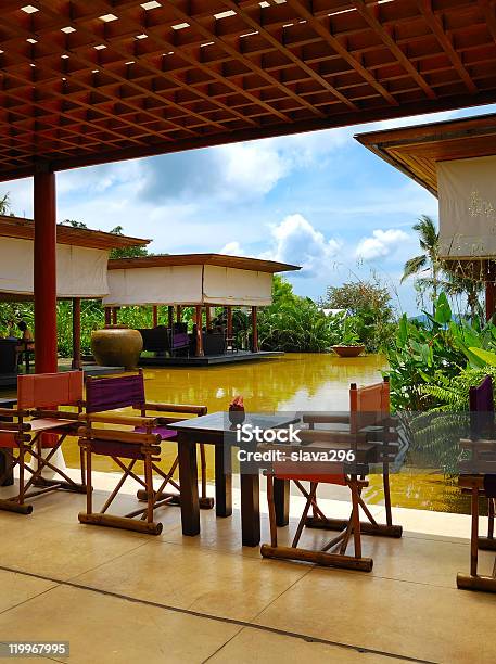 Área De Estarvista A La Piscina Del Hotel De Lujo Phuket Tailandia Foto de stock y más banco de imágenes de Recepción