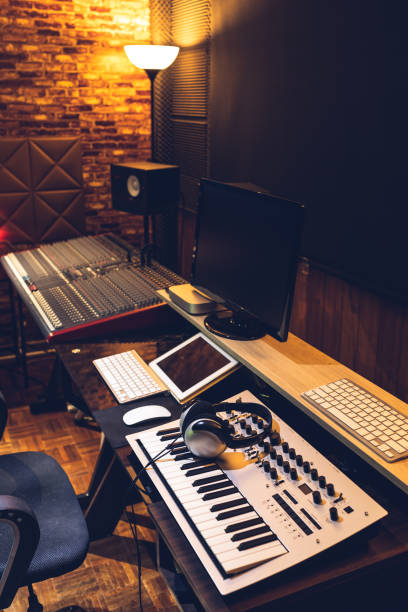 istock home recording studio interior and professional audio equipment 1199680860
