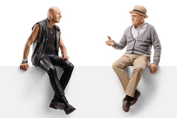 istock Punker talking to an elderly manand sitting on a panel 1199680920