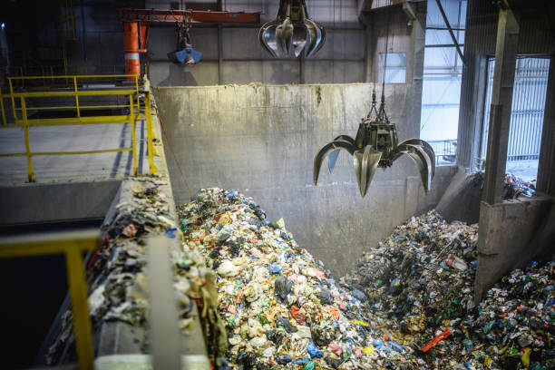 istock High Angle View of Mechanical Grabber at Waste Facility 1199683627