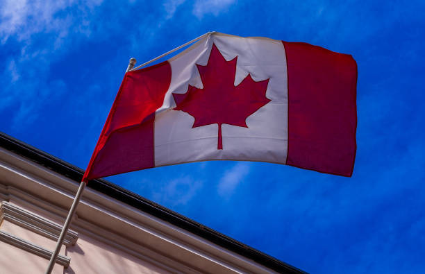 istock Flag on the Embassy building 1199684435