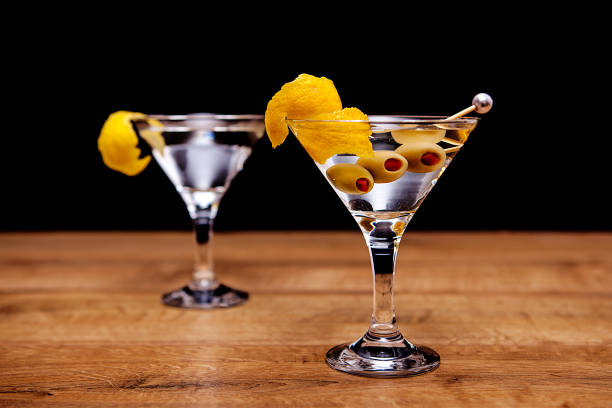 istock Martini cocktail on wooden table. 1199684831
