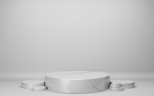 abstract geometric shape pastel color white granite minimal.3d rendering