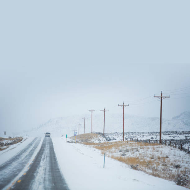 Winter highway Colorado USA