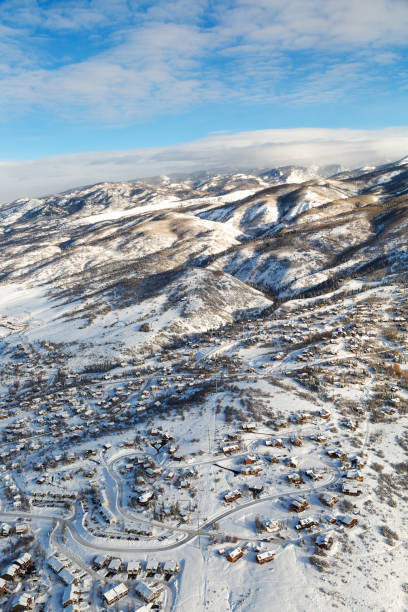 istock Winter town from midair 1199690968