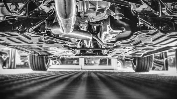istock Technology of the new car from below 1199691526