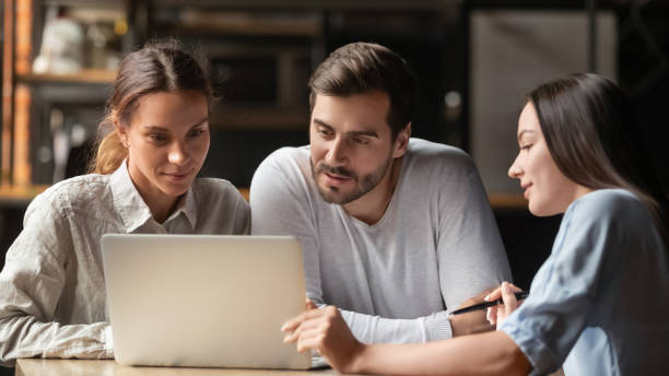 Mortgage broker in a meeting with a client