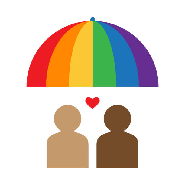 para gejów - gay man homosexual rainbow teenager stock illustrations