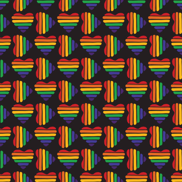 homosexuell regenbogen herz - gay pride spectrum backgrounds textile stock-grafiken, -clipart, -cartoons und -symbole