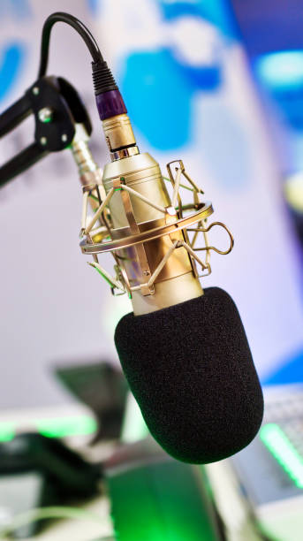 istock golden colored metal retro voice recording studio 1199703138