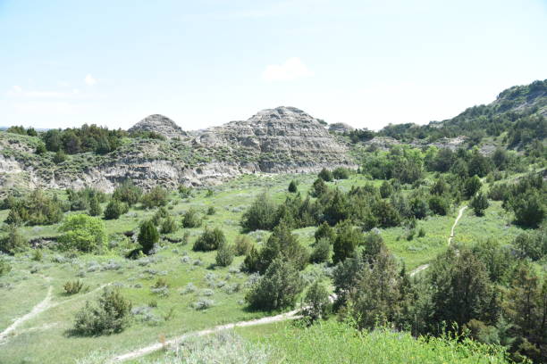istock Badlands along the Painted Canyon Nature Trail 1199704780