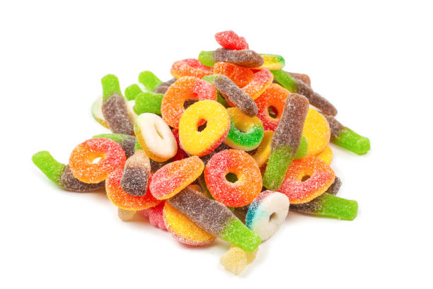 istock Assorted gummy candies. Top view. Jelly  sweets. Isolated on white. 1199704880