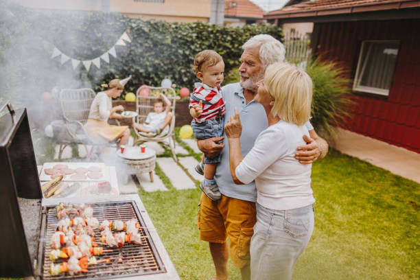 istock Barbecue party in our yard 1199705113