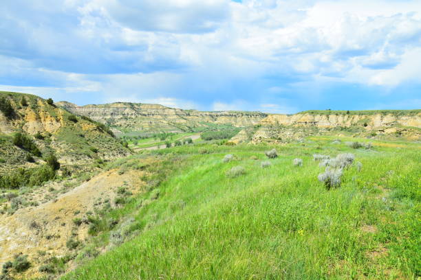 istock Badlands along the Painted Canyon Nature Trail 1199706009
