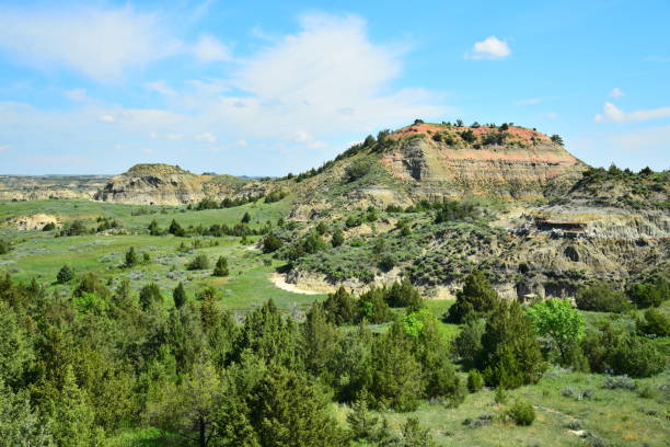 istock Badlands along the Painted Canyon Nature Trail 1199706010