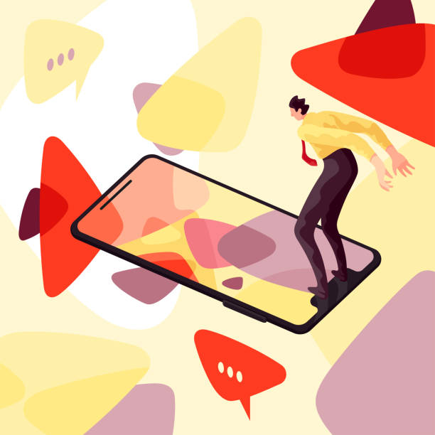 istock Business man prepared to dive into mobile and online life. 1199708569