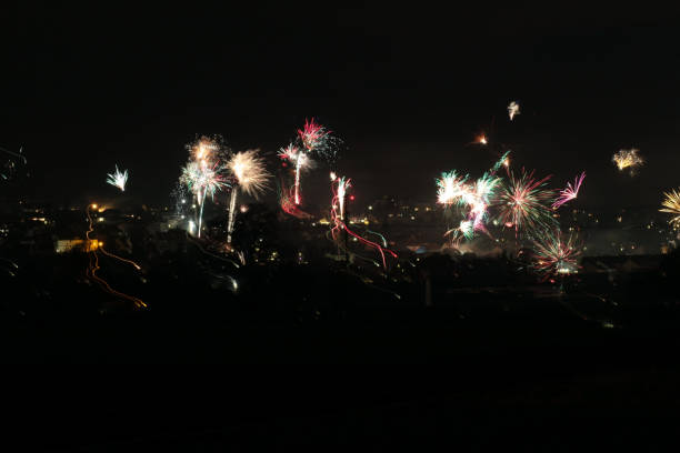 istock Long exposure of fireworks 1199709656