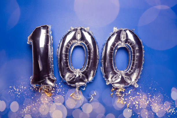 istock Balloon Bunting for celebration Happy 100th Anniversary 1199710288