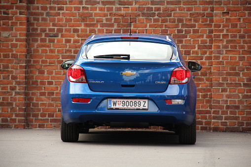 Munich, Germany – 11 August, 2011: Chevrolet Cruze (2008-2016) stopped on a parking. This model was one of the most popular Chevrolet cars in Europe.