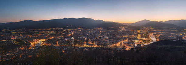 istock Panorama of Bilbao at night 1199717149
