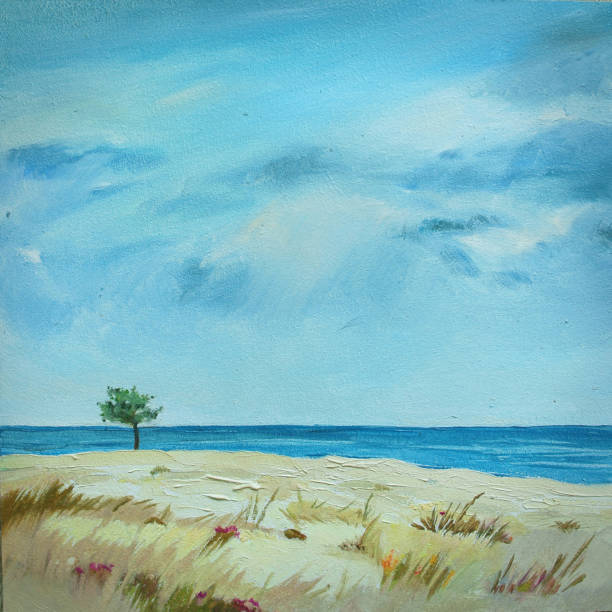 istock Oil painting with a sea view 1199719623