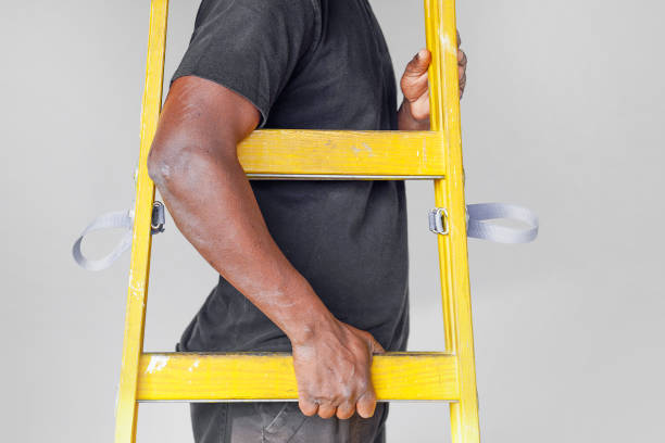 istock African worker with wooden ladder 1199723724