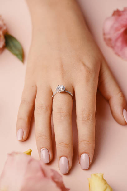 istock Ring on woman finger. 1199724062