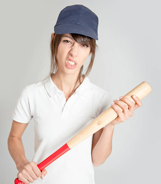 istock Mean girl with bat 119972563