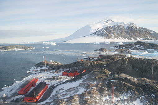 Argentinian antarctic station on graham land. Antarctic peninsula